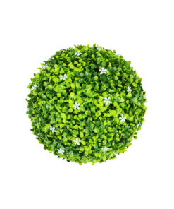 Artificial Grass Ball With Flowers 38cm