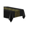 Black & Gold Tablecover 137x274cm