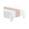 White & Rose Gold Tablecover 137x274cm