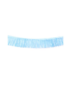 Light Blue Paper Fringe Banner 2m