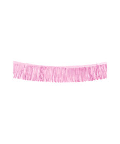 Light Pink Paper Fringe Banner 2m