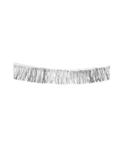 Silver Paper Fringe Banner 2m