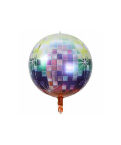 Rainbow Mirror Ball Foil Balloon 22in