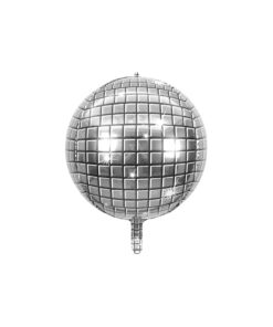Silver Mirror Ball Foil Balloon 22in