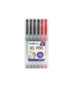 Black & Red Gel Pens 6pk