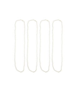 Pearl White Bead Necklaces 84cm 4pk