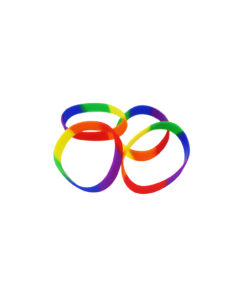 Alternative view of Rainbow Rubber Bracelet 4pk