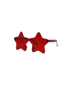 Alternative view of Red Solid Color Party Star Glasses