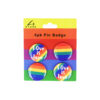Rainbow Pin Badge 1.5inch 4pk