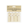 Natural Wooden Peg Dolls 6cm 4pk