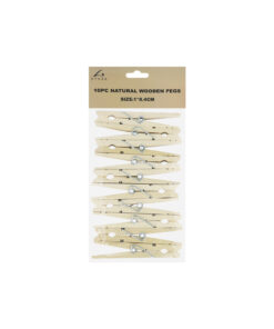 Natural Wooden Pegs 8.4cm 10pk