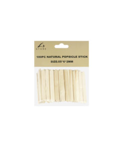 Natural Wood Popsicle Sticks 5cm 100pk