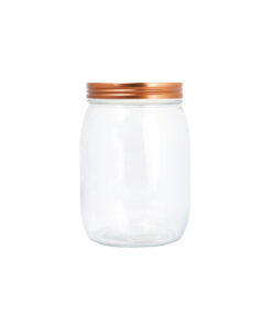 Glass Storage Jar With Copper Lid 980ml 11x11x15.6mm