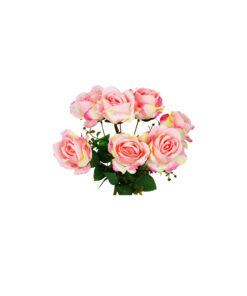 Alternative view of 2 Tone Pink/White Rose Bunch 41cm