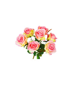 Alternative view of 2 Tone Hot Pink/Cream Rose Bunch 41cm