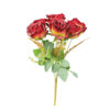Red Rose Bush Bunch 7 Head 41cm