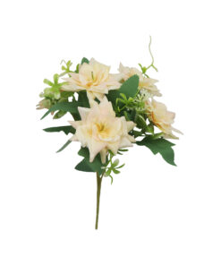 Light Peach Rose 5 Head 28cm