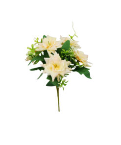 Light Peach Rose 5 Head 28cm