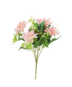 Light Pink Rose 5 Head 28cm