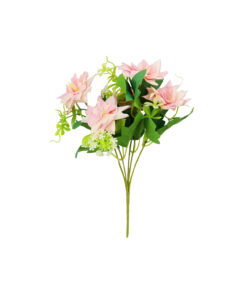 Light Pink Rose 5 Head 28cm