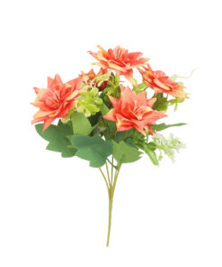 Orange Rose 5 Head 28cm