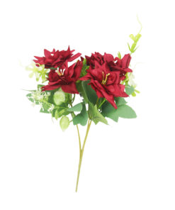 Red Rose 5 Head 28cm