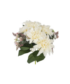 Alternative view of White Dahlia 9 Head 43cm