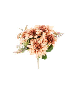 Light Brown Dahlia 9 Head 43cm