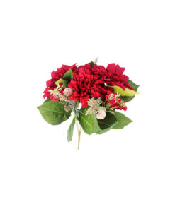 Alternative view of Red Dahlia 9 Head 43cm