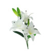 White Big Lily 3 Head 82cm