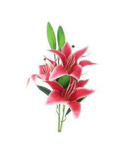 Hot Pink Big Lily 3 Head 82cm