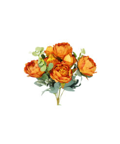 Alternative view of Orange Peony 11 Branch 8 Head 48cm