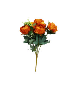 Orange Peony 11 Branch 8 Head 48cm