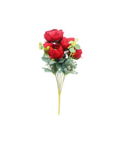 Red Peony 11 Branch 8 Head 48cm