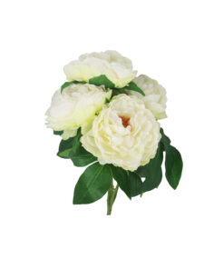 Alternative view of White Big Peony 5 Head 48cm