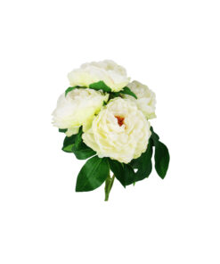 Alternative view of White Big Peony 5 Head 48cm