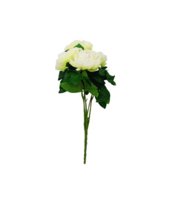 White Big Peony 5 Head 48cm