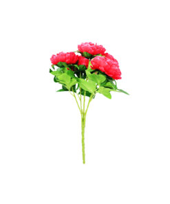 Red Peony 5 Head 48cm