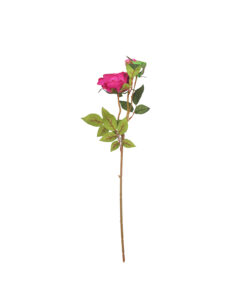 Hot Pink Rose Bud 2 Head 66cm
