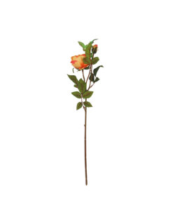 Orange Rose Bud 2 Head 66cm