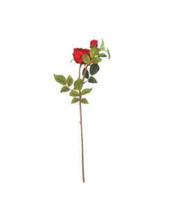 Red Rose Bud 2 Head 66cm
