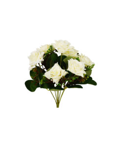 Alternative view of White Rose Bunch 7 Head 32cm