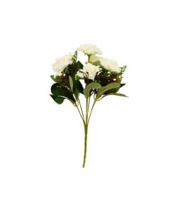 White Rose Bunch 7 Head 32cm