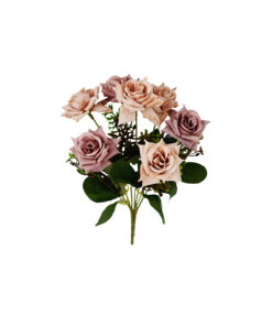 Alternative view of Purple Rose Bunch 7 Head 32cm