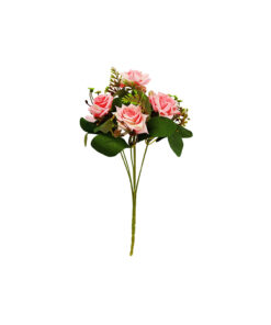 Pink Rose Bunch 7 Head 32cm