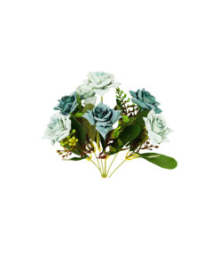 Alternative view of Blue Rose Bunch 7 Head 32cm