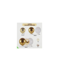 Alternative view of Gold & White Balloon Garland Kit 127pc