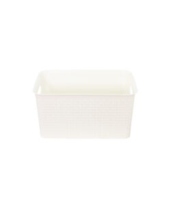 Cream Plastic Storage Box 39.5x26x19 cm