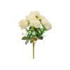 Cream Peony Rose Bush 9 Head 40cm