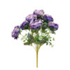 Dark Purple Peony Rose Bush 9 Head 40cm